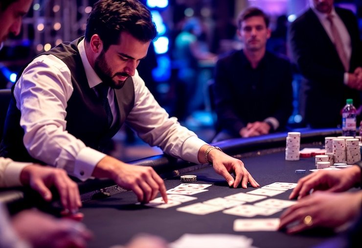 Antarmuka Asia Gaming winjudi menampilkan pilihan permainan slot dan meja dealer langsung